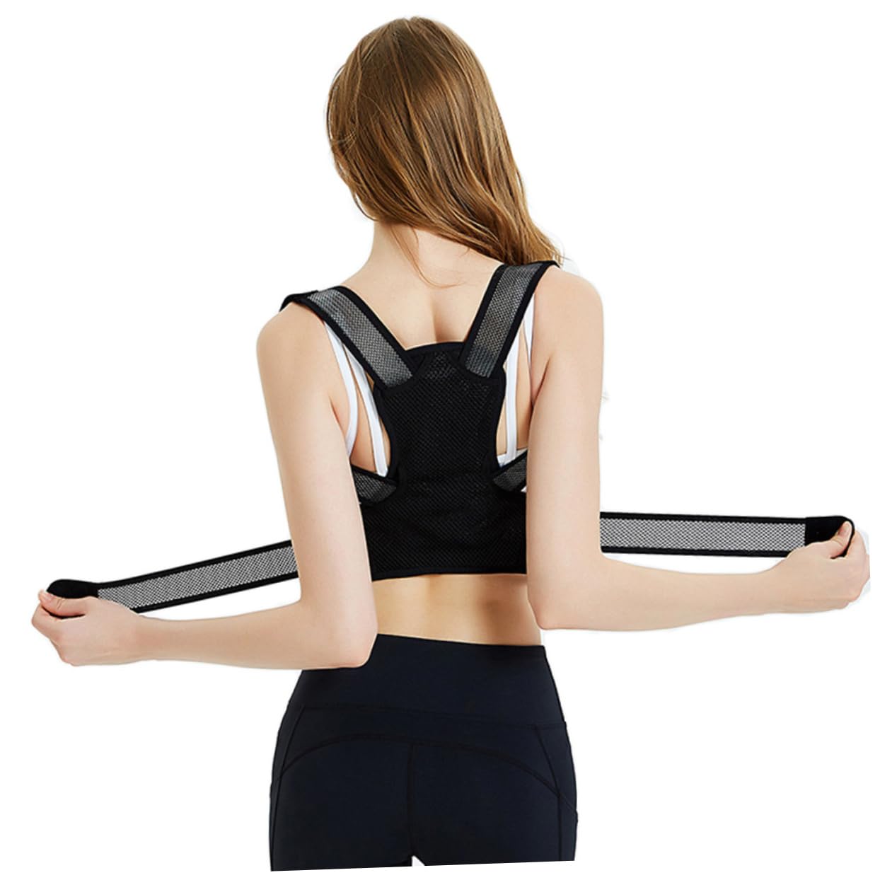 BUTIFULSIC Belt Posture Posture Belt Posture Strap Posture Band Lumbar Posture Support Belt Carrier for Adjustable Posture Brace Hunchback Brace Black