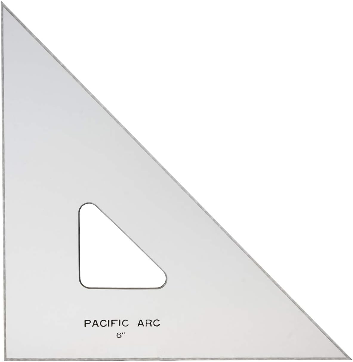 Pacific Arc Drafting Triangle, 18-inch, 45/90 Degrees, Clear Acrylic