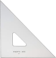 Vista 12 de Pacific Arc - Escuadra para dibujo técnico de 10 pulgadas, 45/90 grados, naranja fluorescente