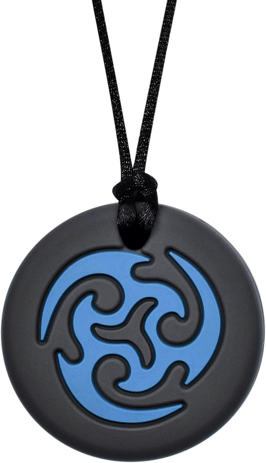 Munchables Ninja Star Sensory Chew Necklace (Blue)