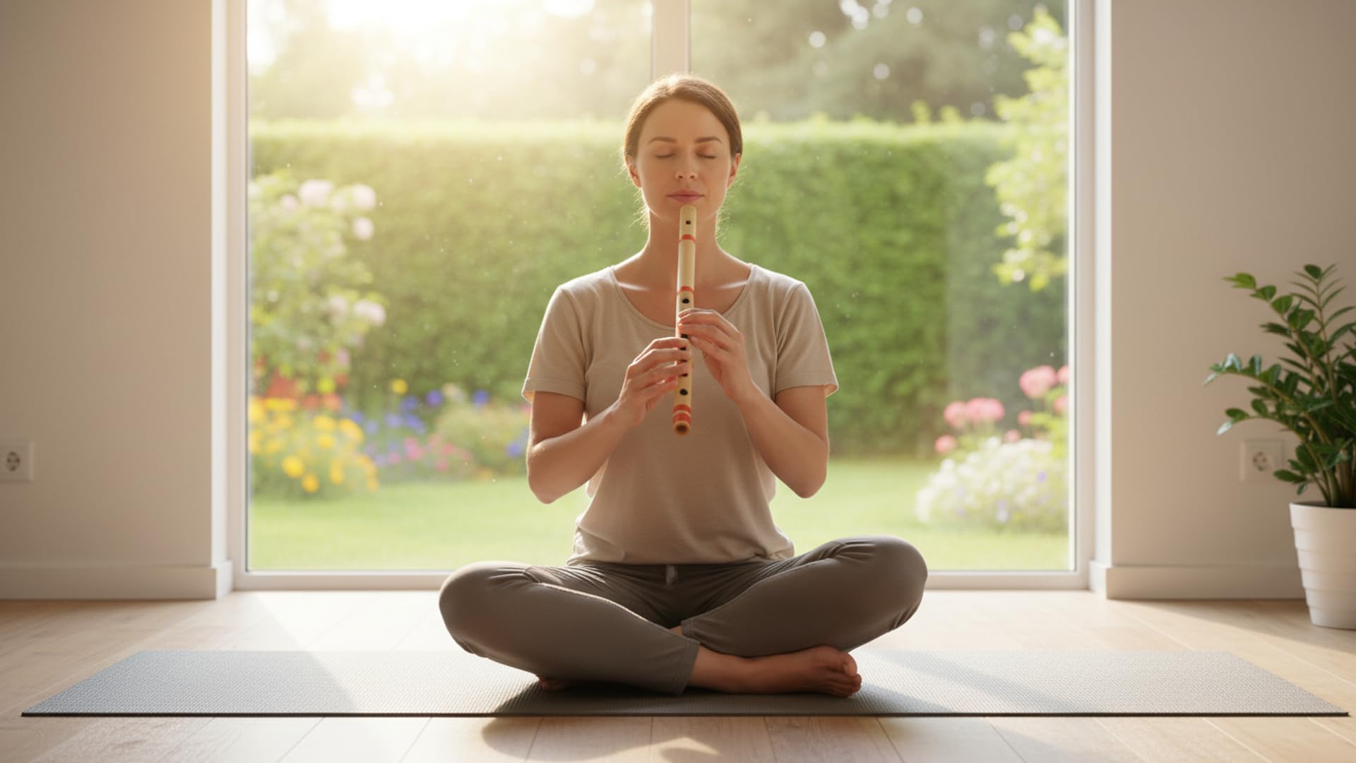 Idée cadeau d'anniversaire unique - Flûte indienne en bambou authentique de 35,6 cm - En forme de B - Instrument de musique traditionnel Bansuri fait à la main - Cadeau fantaisie pour lui, elle et