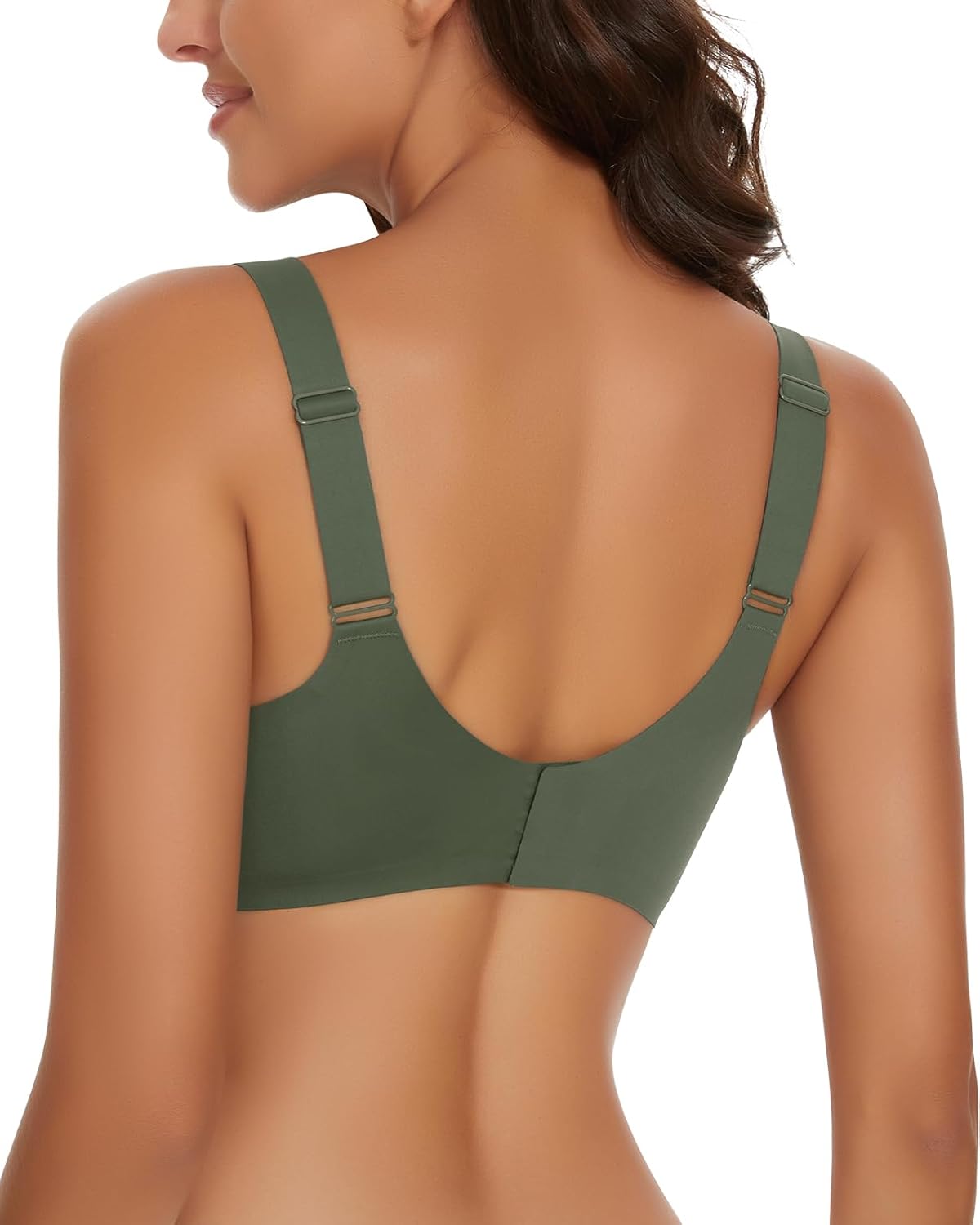 WOWENY Seamless Wirefree Bras for Women No Underwire Padded Push Up Bra Comfortable Soft Bralettes with Support Everyday Bra - Image 2