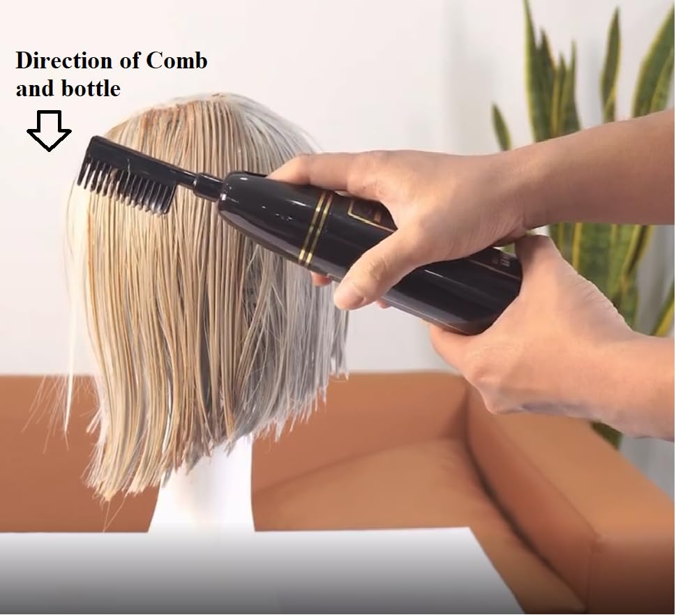 Miniatura 3 de 11.8 oz 11.8 fl oz con peine Komi Japanese Hair Color Shampoo  Tinte para cabello negro natural  Cubierta para cabello gris