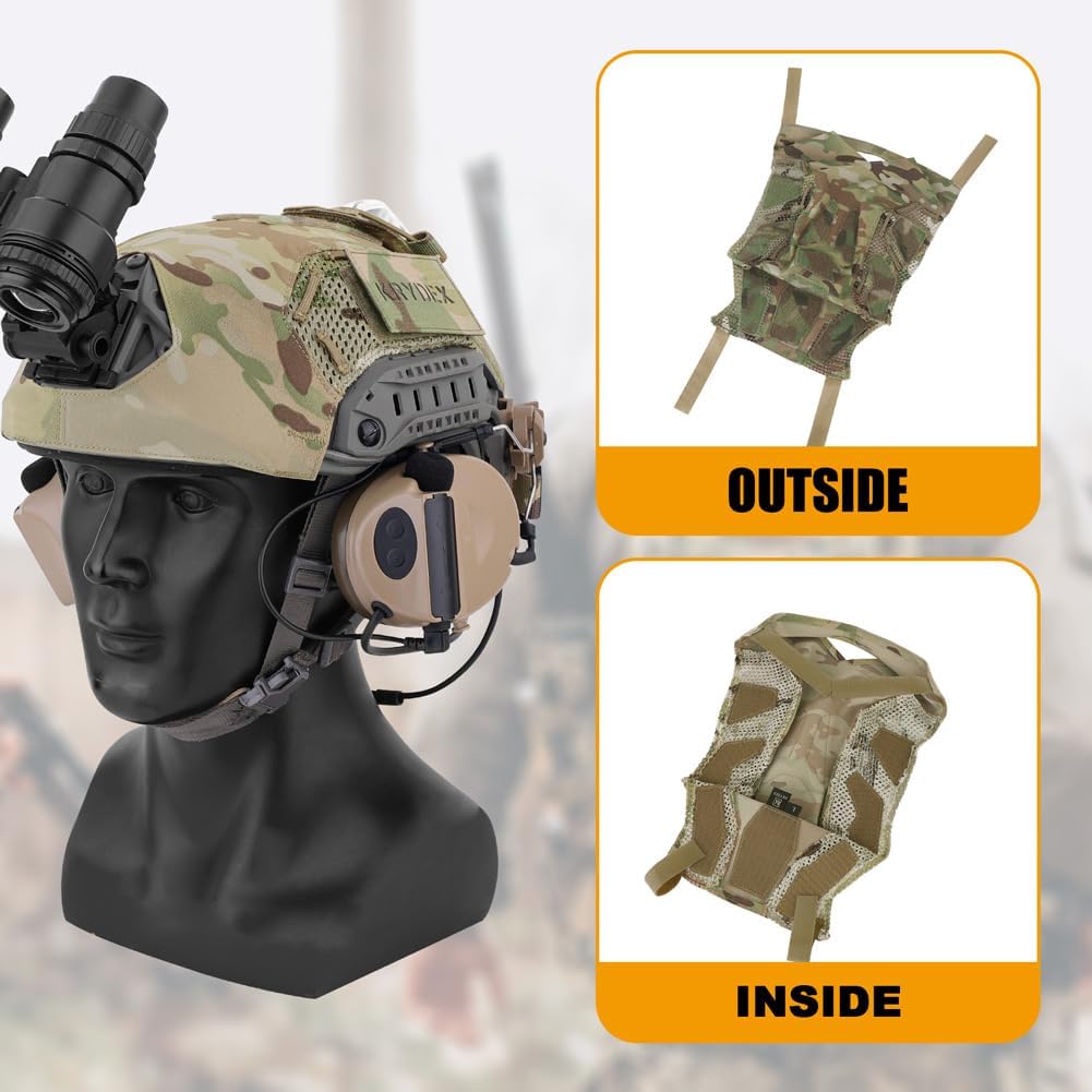 KRYDEX Helmet Cover for Fast Helmet Size M L/XL Maritime Helmet Airsoft Paintball Helmet