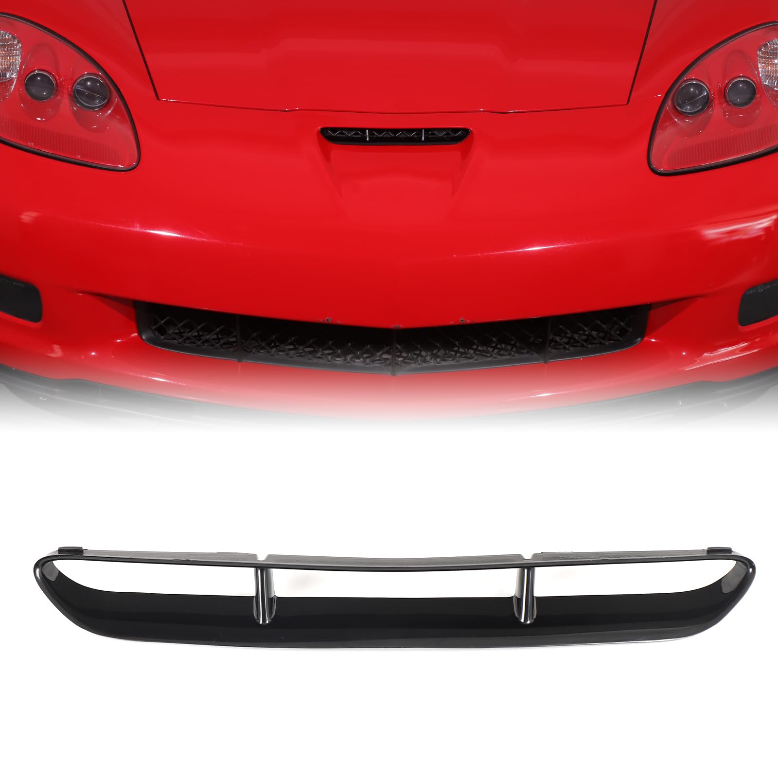 Car Hood Vents Compatible with Chevy Corvette C6 2005-2013, Hood Scoop Body Kit, Engine Hood Air Outlet Vent Moulding Replacement Accessories