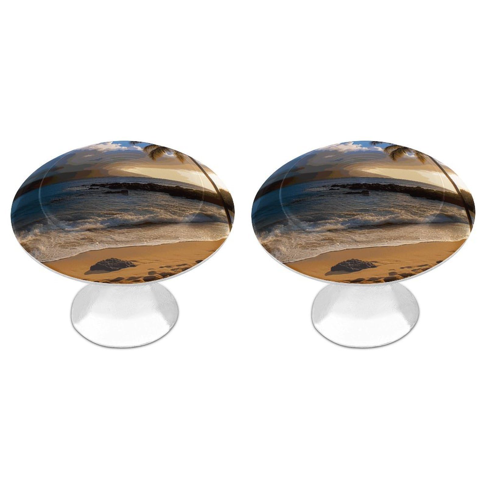 Btcowzrv Style Hawaii Beach 2 Pack Cabinet Knobs Drawer Pulls