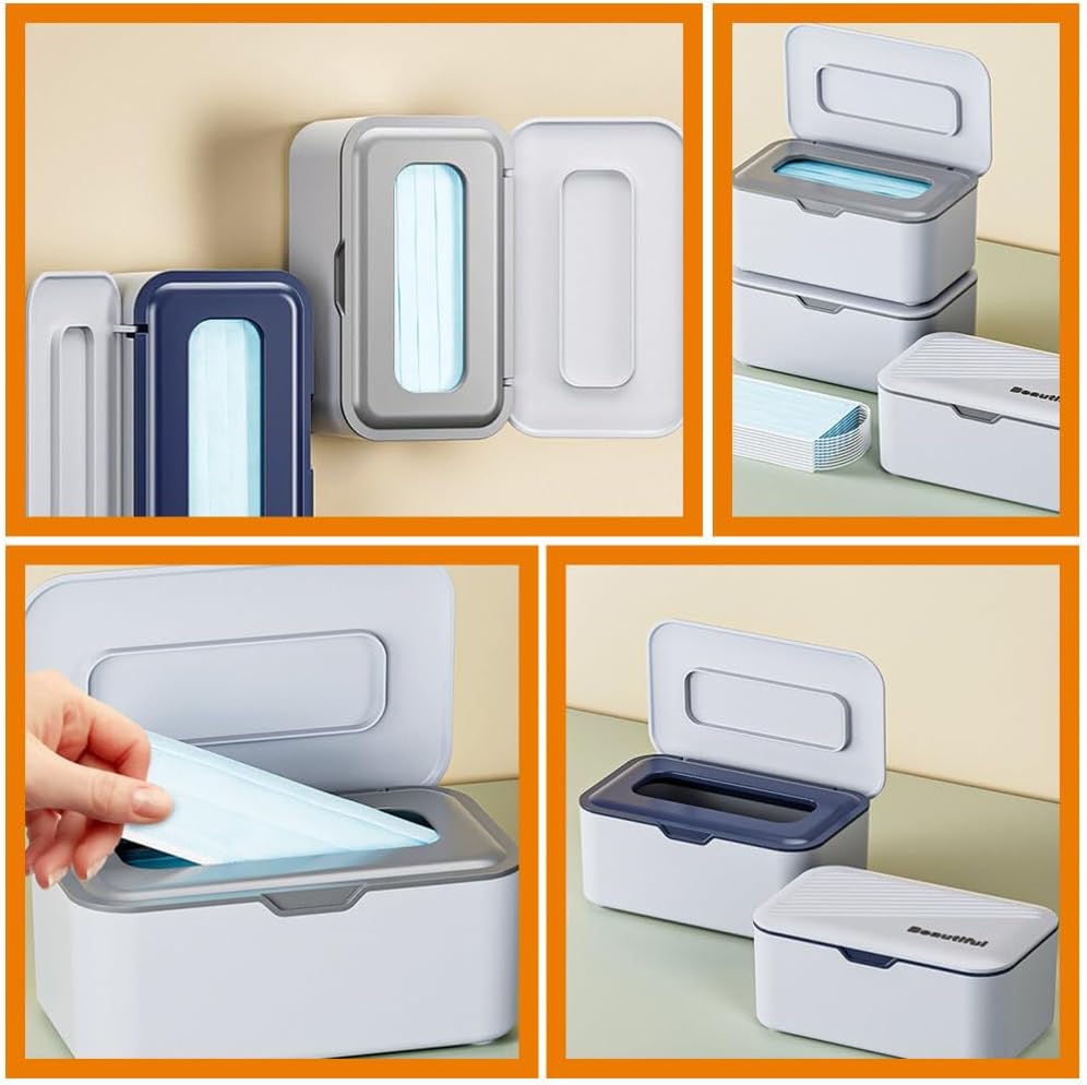 2pcs Box Paper Towel Paper Napkins Papertowels Outdoor Tissue Container Infant Tissue Container Dispenser Wet Plastic Travel Box