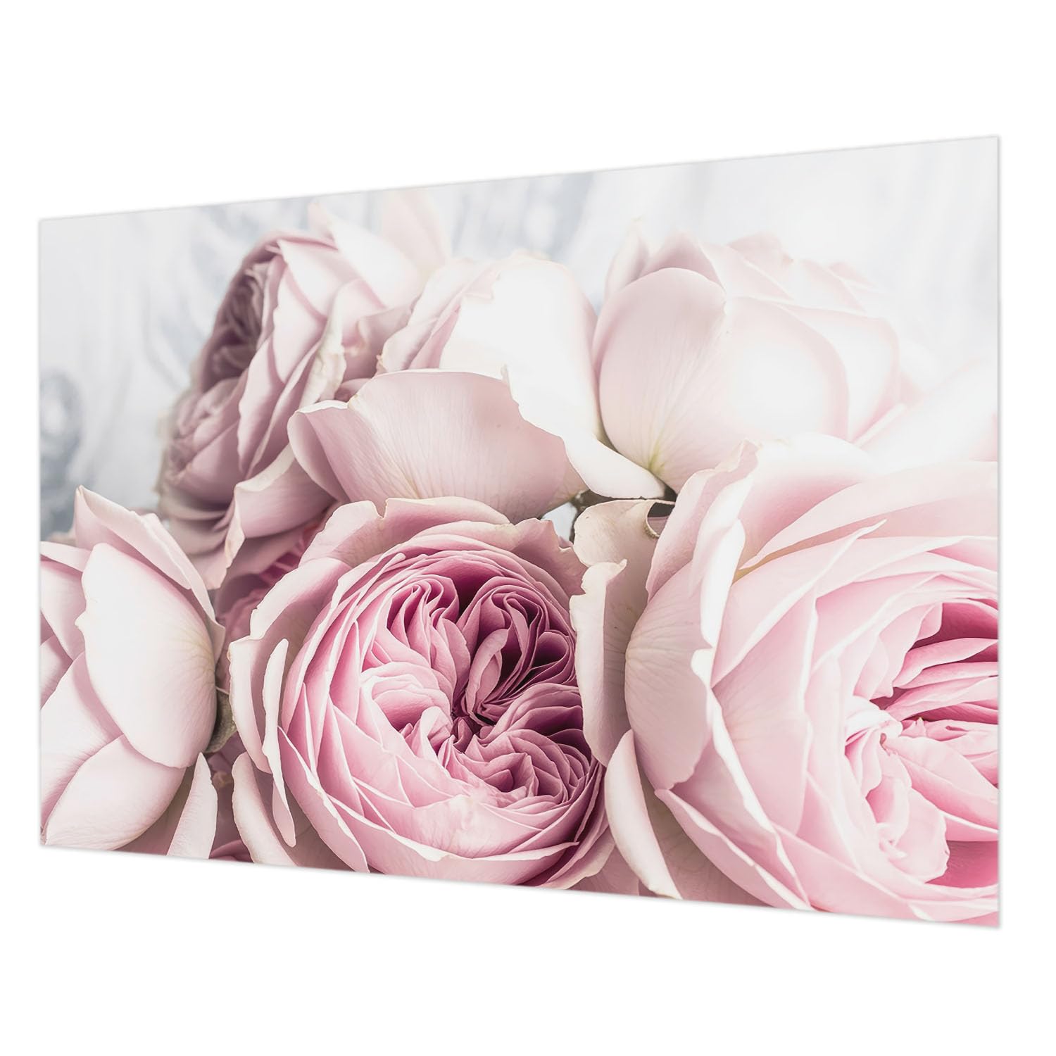 Revêtement mural intissé 208x146 cm avec roses roses et colle incluse
