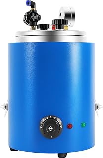 Wax Injection Machine 500W for Jewelry Making, 2.2L Wax Melting Furnace with Adjustable TempeRodenture Control 86-230°F, Round Barrel Wax Injector for Jewelry Forms and Dental Models