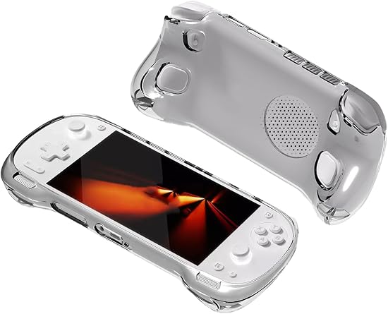 Compatible with AYANEO KONKR Pocket FIT Handheld Game Console,UYRUREL Soft TPU Material, Shock-Absorbing and Anti Drop Protection Soft Shell,Clear Black