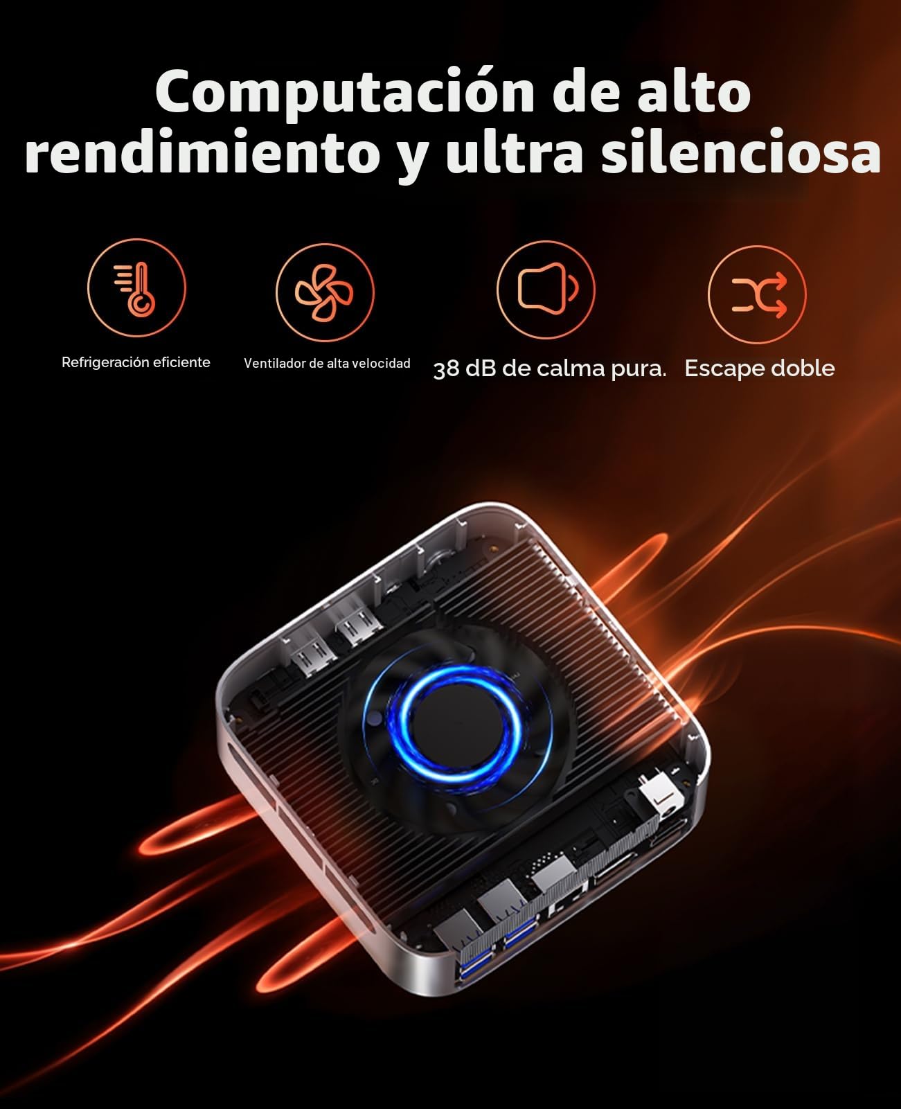 ACEMAGIC Matrix Mini M1 Mini PC, Windows 11 Pro, AMD Ryzen 7 6800H (8C/16T, hasta 4,7 GHz), Mini Ordenador con 32 GB LPDDR5 1TB M.2 SSD, Pantalla Triple 4K, WiFi 6/BT 5.2 para Juegos y Oficina