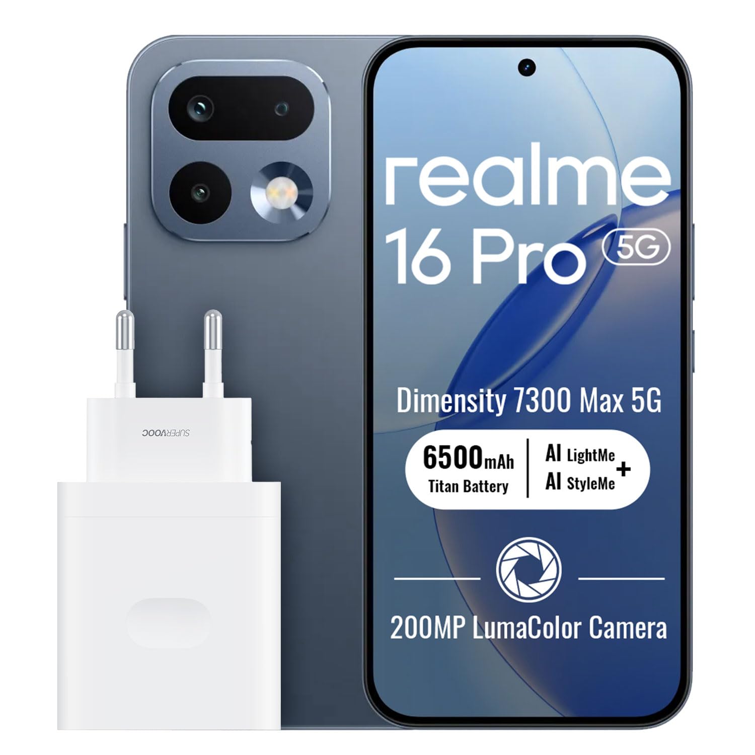 realme 16 Pro 5G Smartphone 8+256Go, Grey