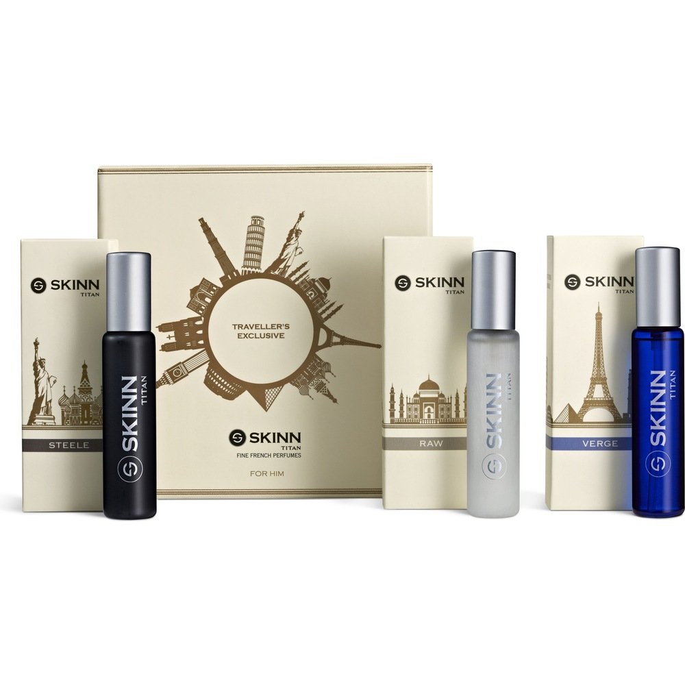 Titan Men Skinn Travel Pack Edp Cedar Aerosol Perfume 20ml