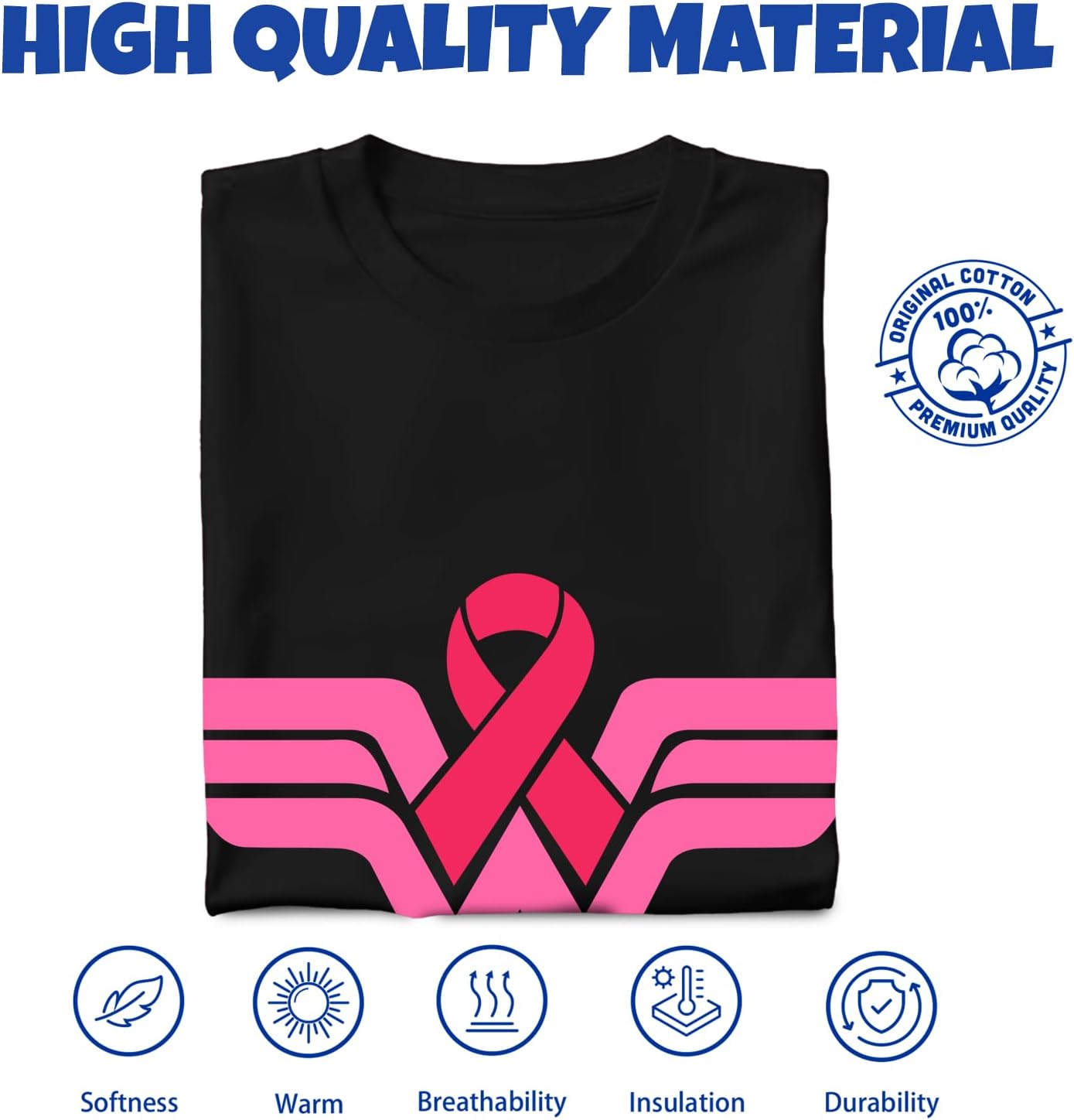 Breast Cancer Awareness Shirt for Women – Pink Ribbon Warrior Tee – Support Fighters & Survivors – Inspirational Gift for Her - Image 5