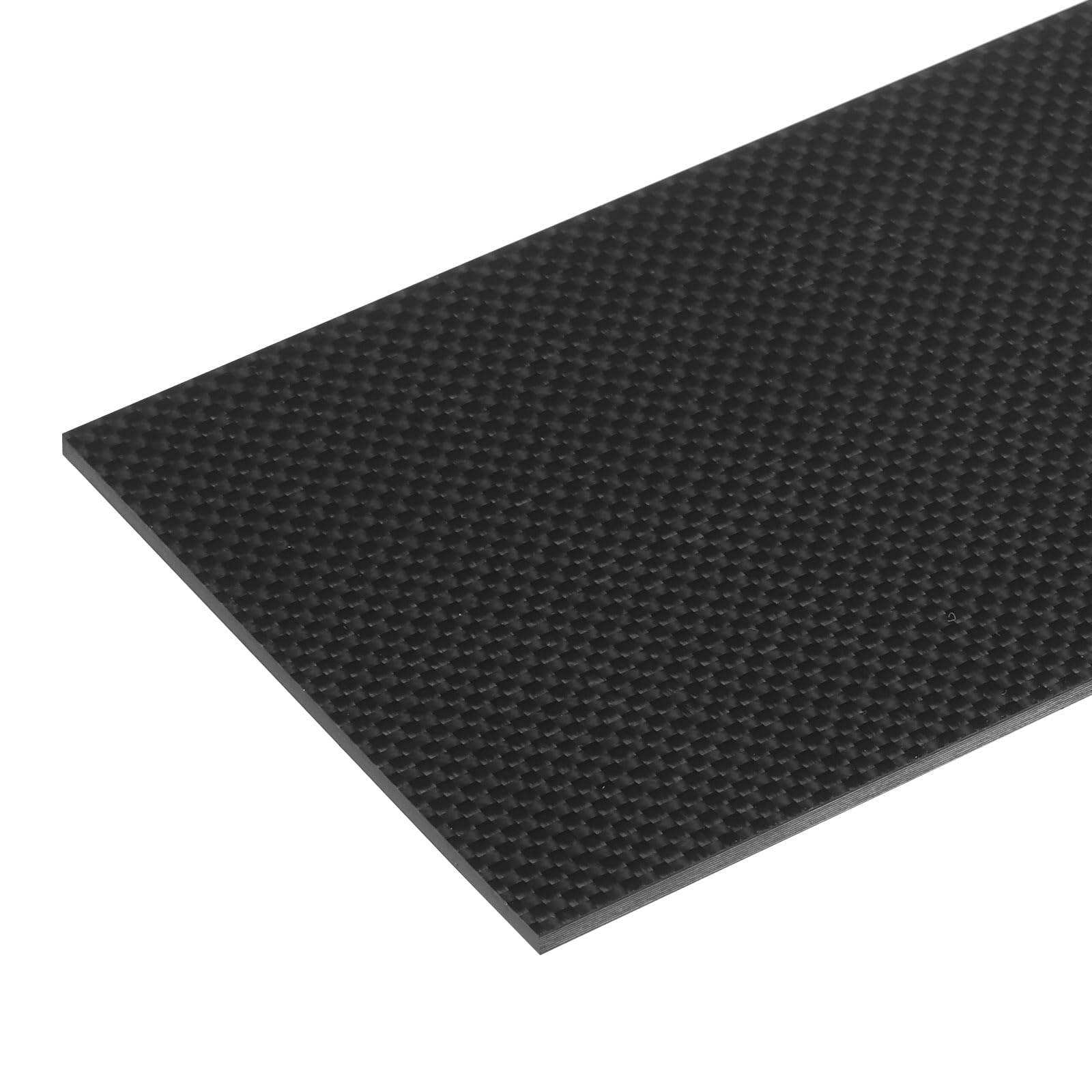 QUARKZMAN 1 Lámina de Fibra de Carbono de 250x100x3 mm, Superficie Brillante, Tira Plana de Fibra de Carbono Pultrusionada, Tejido Liso, para Cometas y Aviones RC