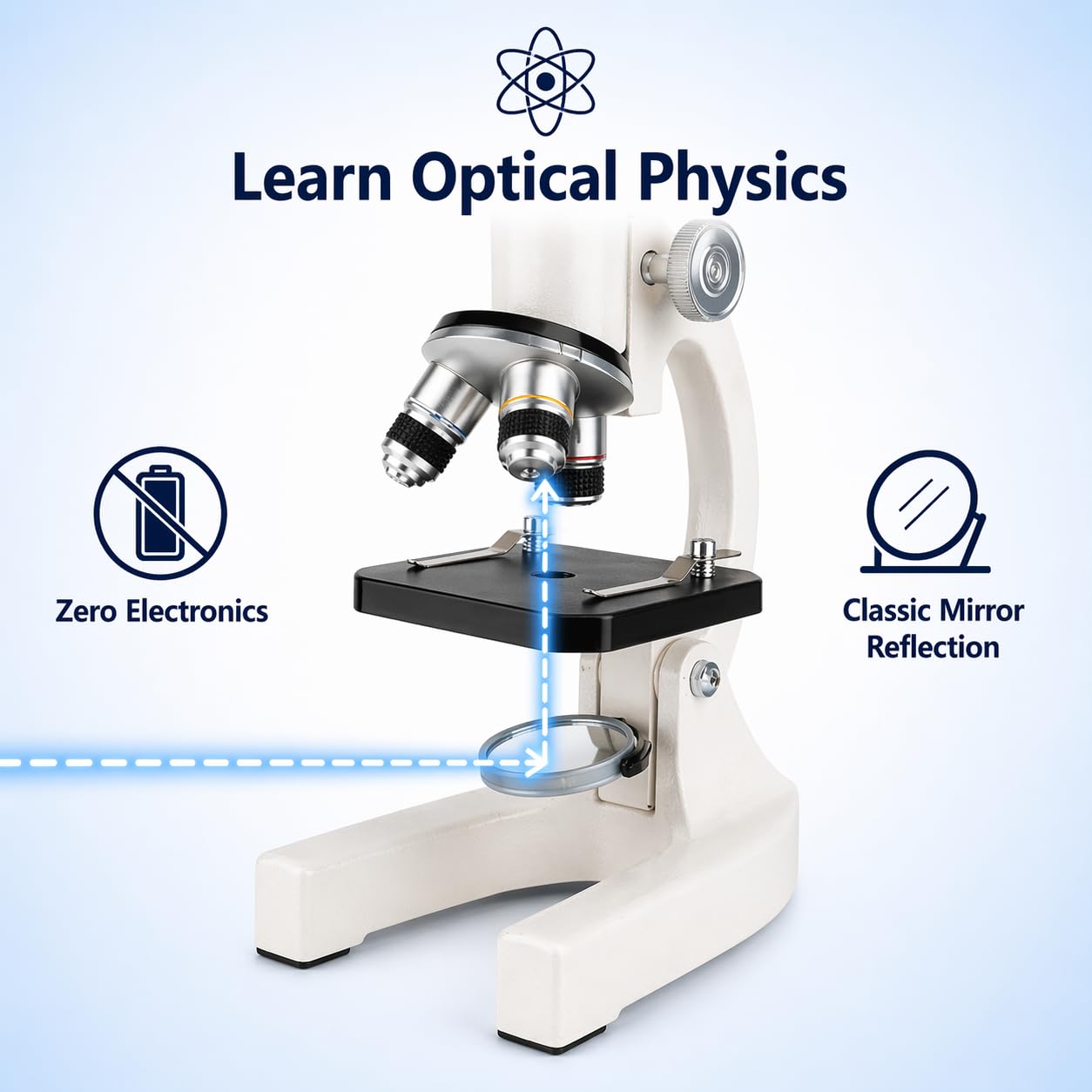 Microscopio 200X-5000X, microscopio ottico biologico composto con set di diapositive e adattatore per telefono, attrezzatura per l'educazione scientifica per studenti e principianti