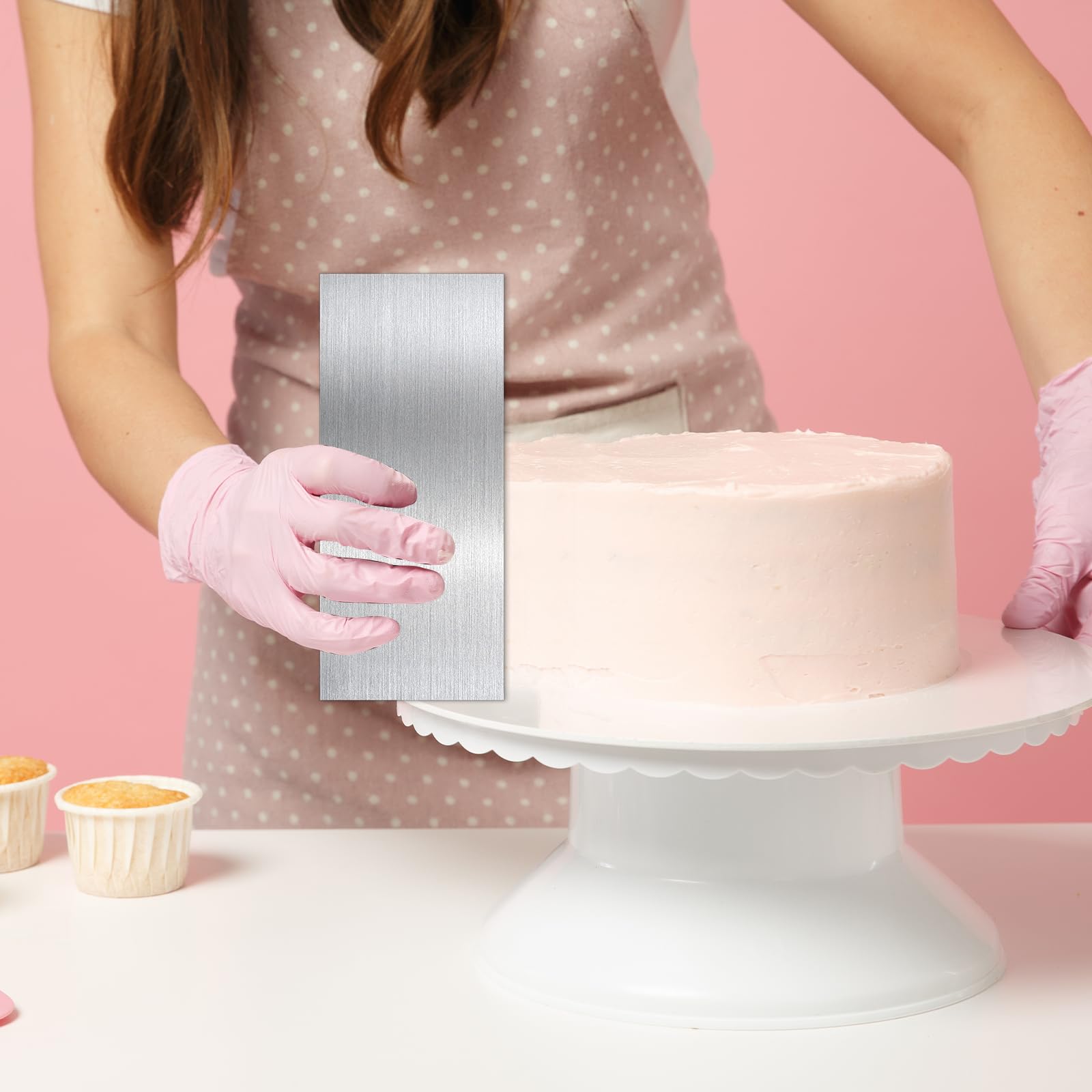 Set Di 3 Spatole Per Torte In Acciaio Inox | 22 X 7,8 Cm, Con Bordi