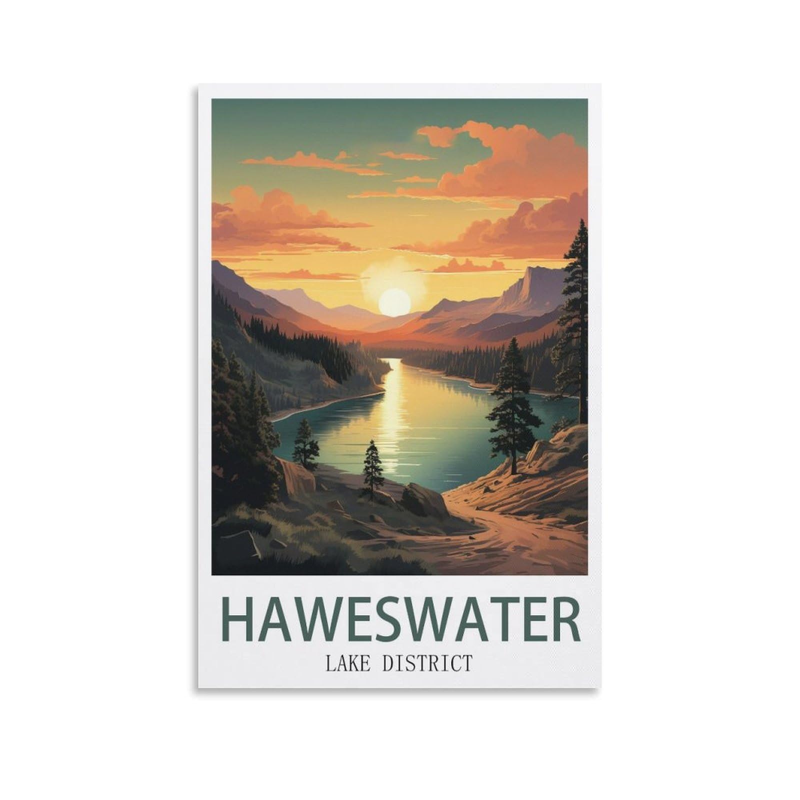 EZMLFA 5D Diamond Painting Kits for Adults,Haweswater,Diamond Painting,Landscape Gem Art Kits Adult and Crafts Home Decor 50x60cm