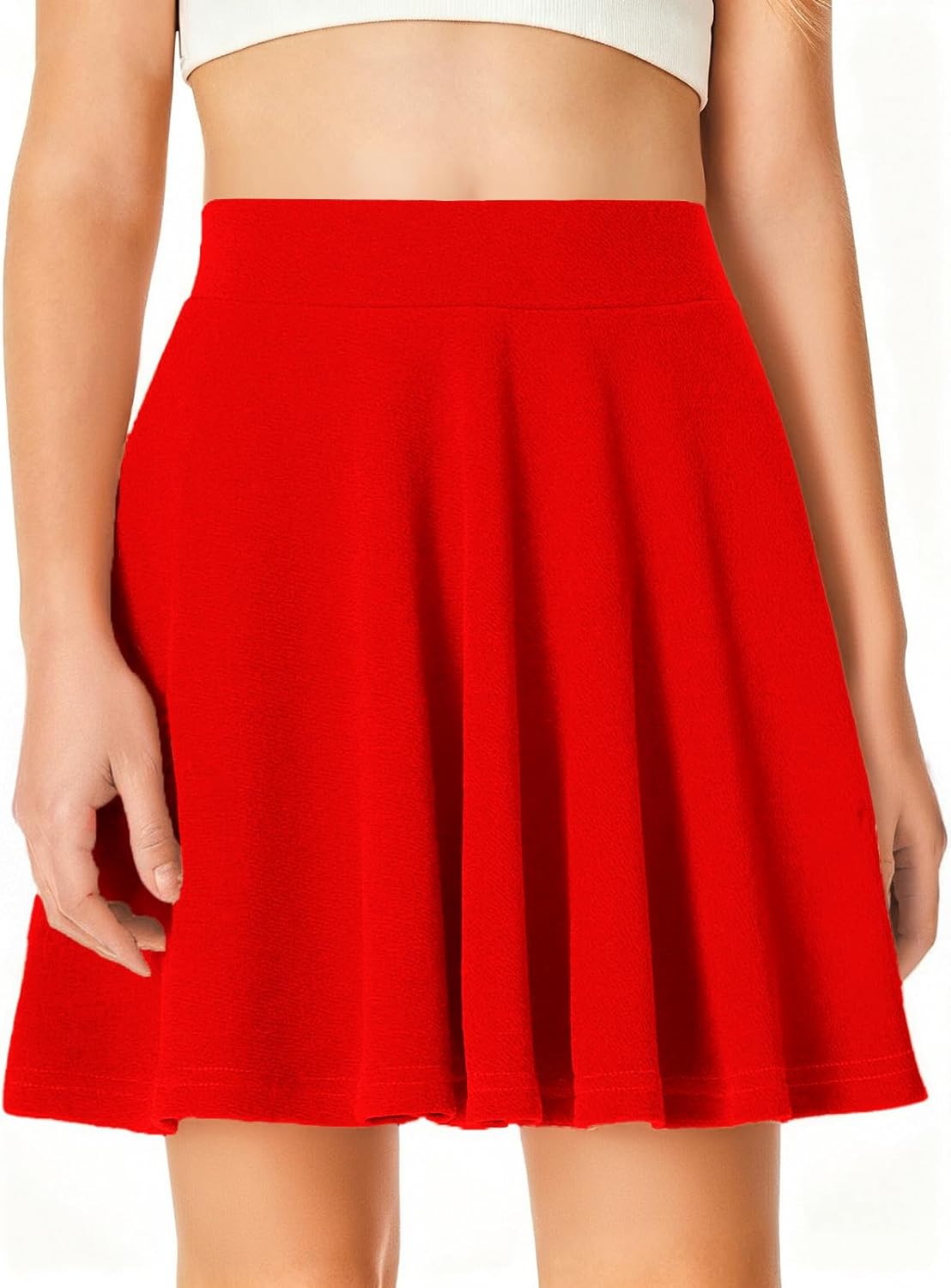 Skirt for Girls,Uniform Pleated Skater Skirts Kids Casual Mini Flare Plain Skirt - Image 6