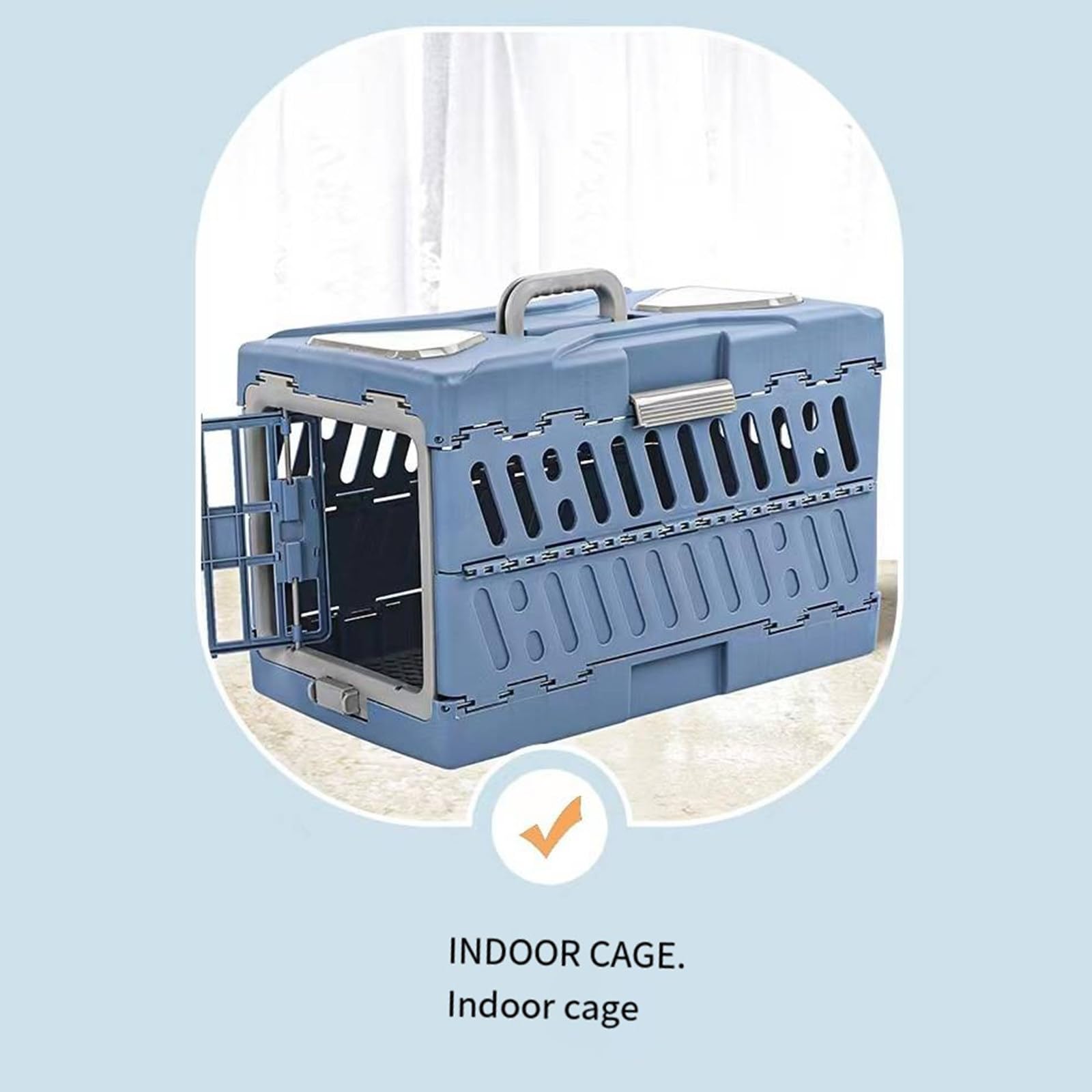 Maleta portátil para Mascotas, Jaula Plegable portátil para Perros, Jaula para Gatos, Funda de Vuelo Transpirable para Mascotas al Aire Libre,B