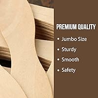 Vista 3 de WISYOK Palitos de manualidades de 8 pulgadas, paquete de 50 palos ondulados de madera, asas de abanico, palitos de paleta grandes para manualidades