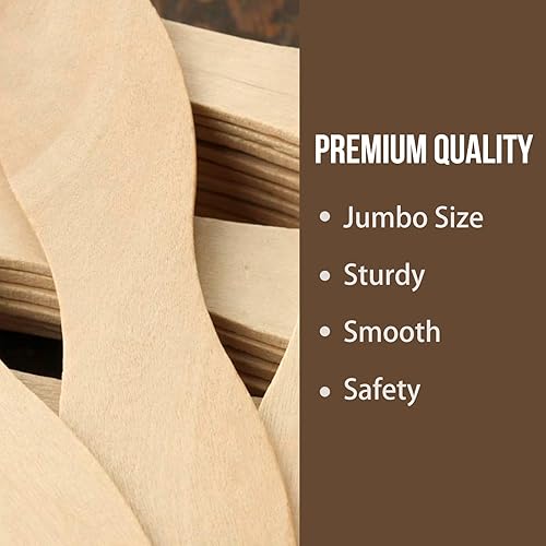 Miniatura 3 de WISYOK Palitos de manualidades de 8 pulgadas, 120 unidades, palos ondulados de madera, asas de abanico, palillos grandes para manualidades,