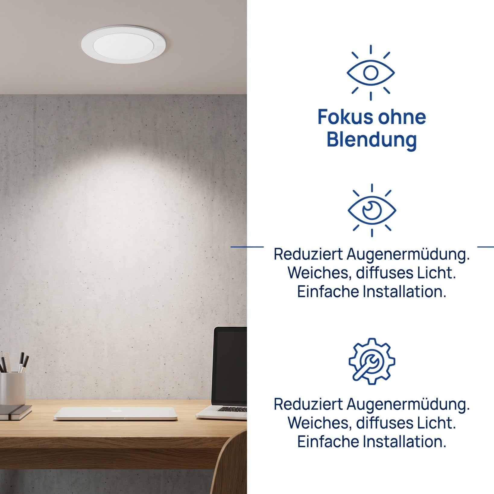10 cubiertas de difusor para lámparas de techo, protección antideslumbrante para luces LED redondas, con diseño óptico especial para diferentes lámparas empotrables