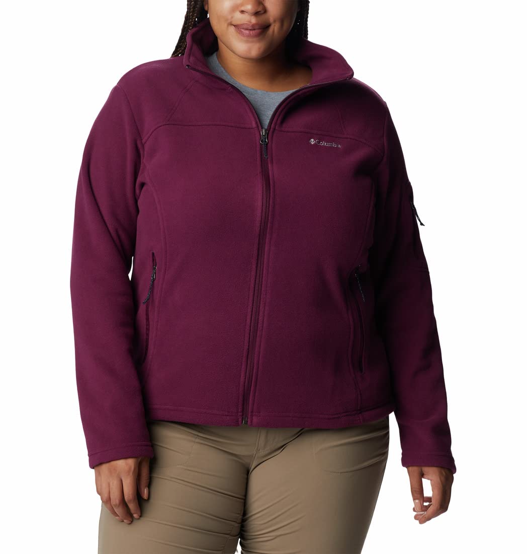 Columbia Womens Fast Trek II Jacket, Marionberry, XL