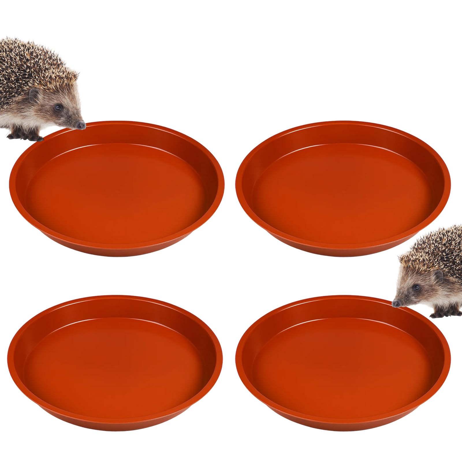 4 Pcs Hedgehog Bowls, 14cm Hedgehog Feeding Station Set, Garden House Bowls with Water Bowl, Durable Outdoor Pet Feeding Solution for Small Animals ﻿