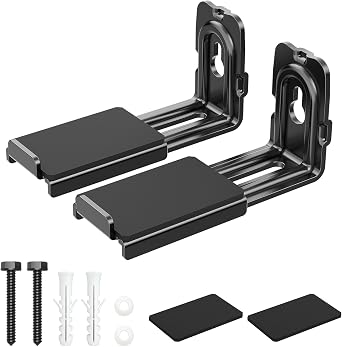 HCMOUNTING Universal Soundbar Wall Mount Bracket- for Samsung, Sony, Bose, LG, Vizio, Sonos & More Sound Bar Mounts Under TV, Holds Up to 33 LBS | Anti-Slip Pads & 3.7"-6.3" Depth Adjustment