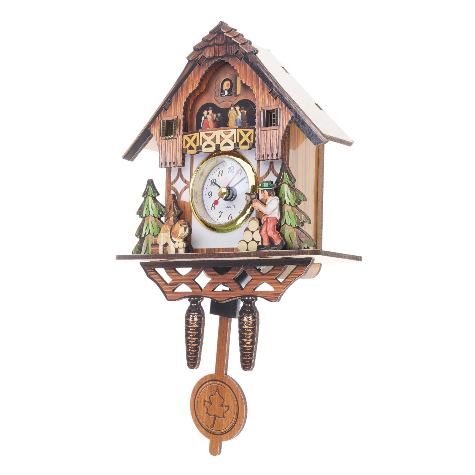 Tsophreniq Durability Wood Bird Clock with Easy Installation for Unique Decorative Touch Timekeeping and Quiet Movement Wall Clock