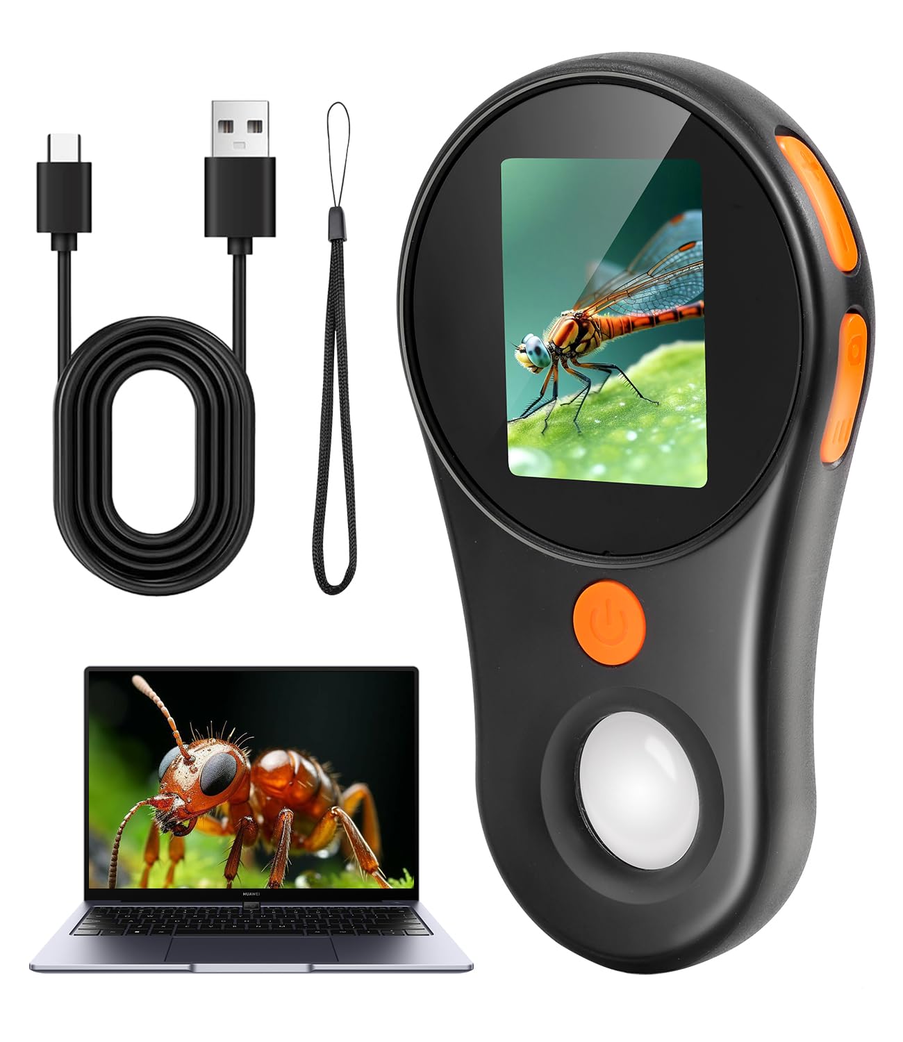 Microscopio portatile 500X digitale per bambini schermo IPS da 2,0