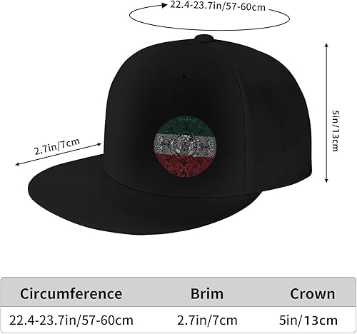 Miniatura 7 de Gorra de béisbol con visera plana ajustable para hombre y mujer, diseño de bandera mexicana