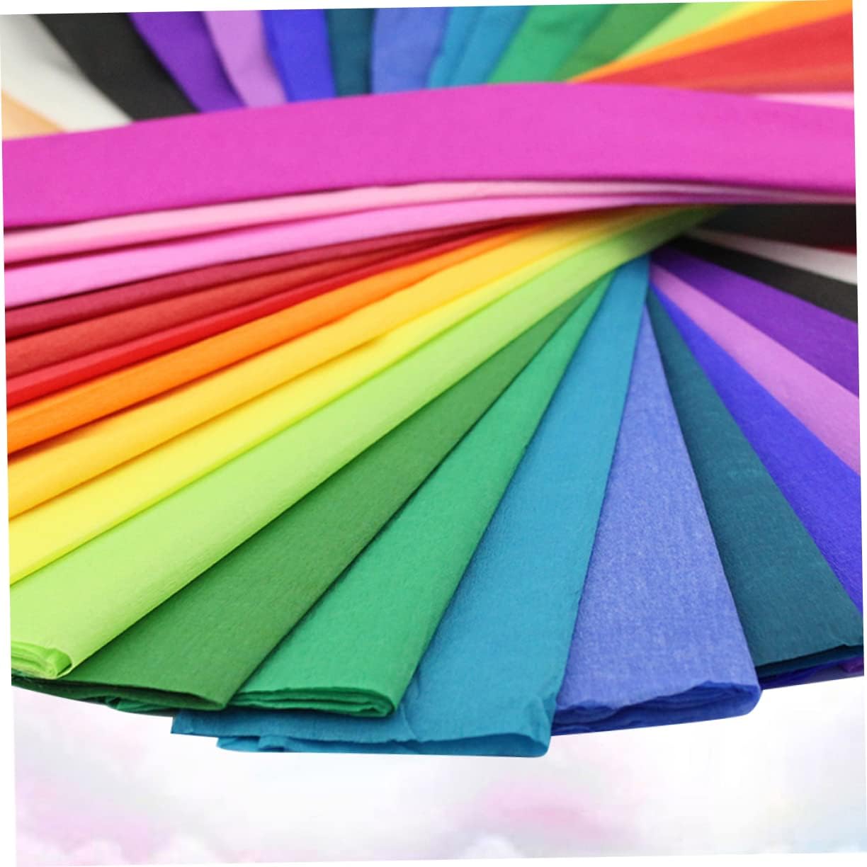 Colorful Crepe Paper Flower Wrapping Paper for DIY Crafts Each and Easy to Fold for Birthdays Weddings and Holiday Decorations