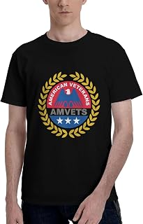 QUYUPENGA Amvets Men's Short Sleeve T-Shirts Casual Top Tee