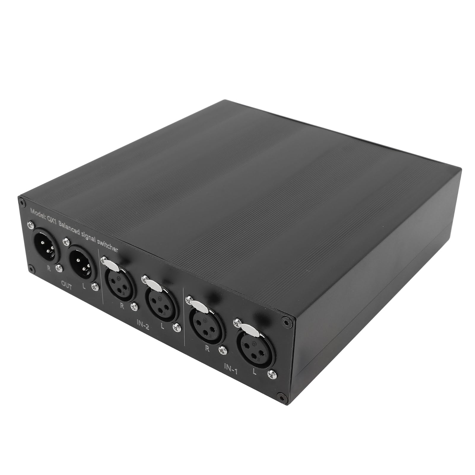 Conmutador de Sonido 2 en 1, Selector XLR de para Sistemas Estéreo HiFi Domésticos, Aleación Aluminio