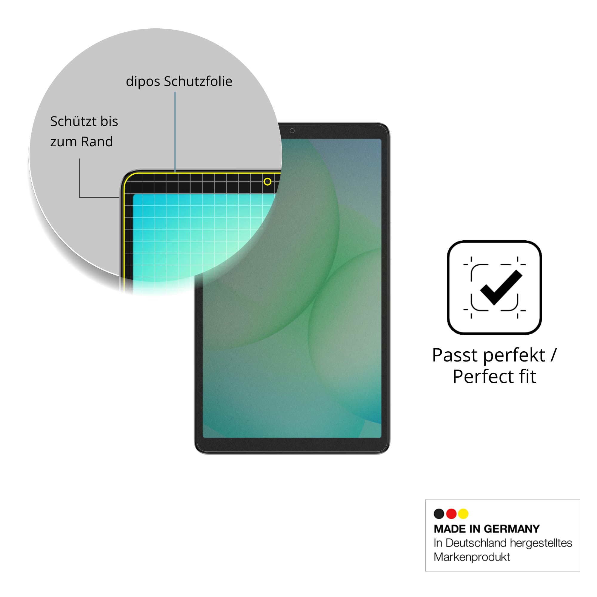 dipos Protection écran anti-espion pour Samsung Galaxy Tab A11 8.7 Zoll