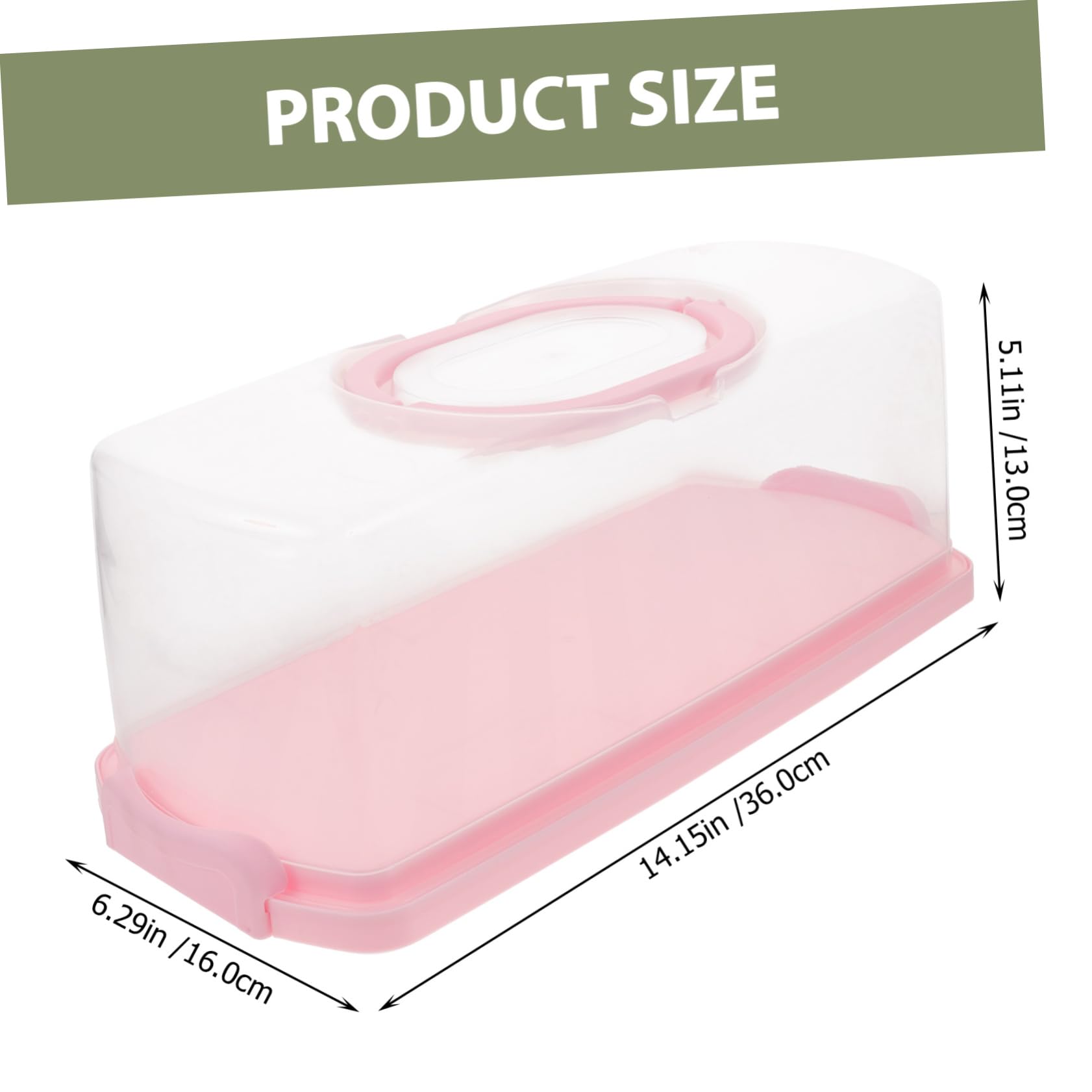 KICHOUSE Portable Cake Box with Lid Multi Function Cake Carrier for Desserts Muffins Breads for Parties Bakeries Home Storage Transparent Design
