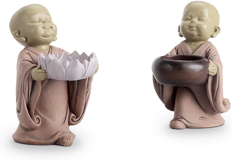 Buddhist Monk Ring Holders, Set of 2