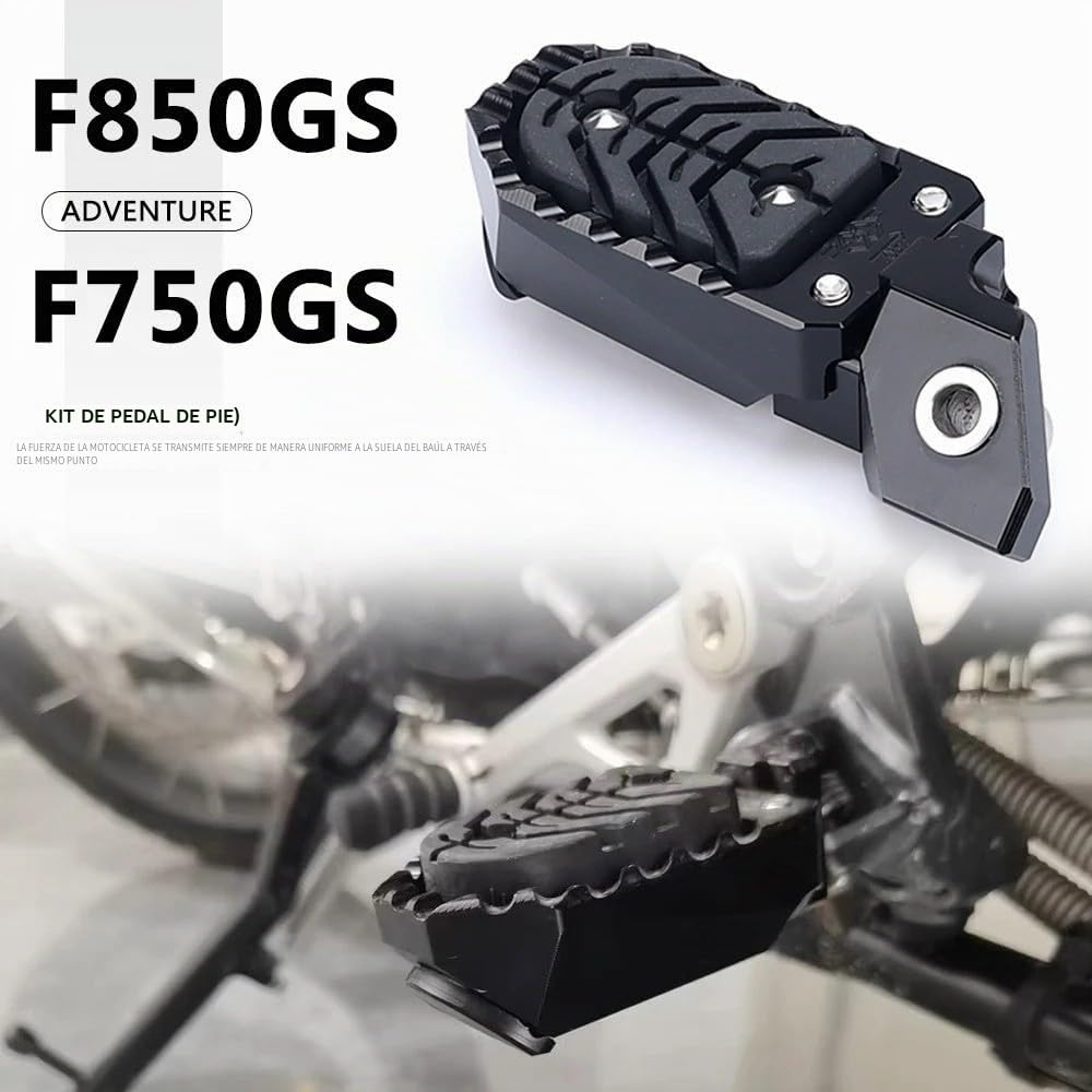Reposapiés de aluminio para motocicleta para BMW R1250GS Adventure, compatible con R1200GS ADV, F750GS, F850GS y F850GS Adventure.