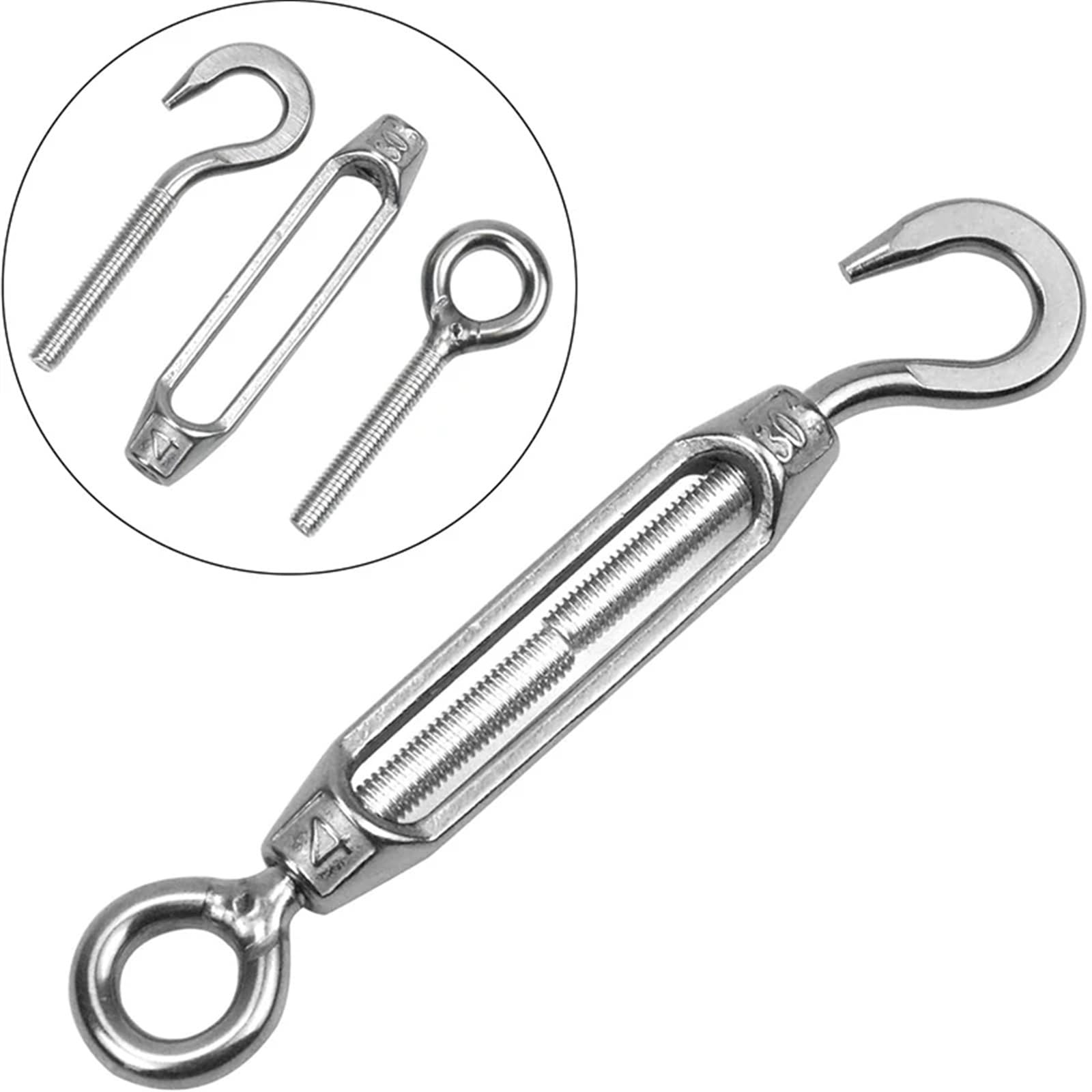 5 tensores de alambre M4 for jardín, tensores de alambre for enrejado de alambre(M4,6pcs)