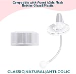 6Pcs Bouteilles de voyage pour Philips Avent, Bouteillers de rechange pour bébé avec téton de bouteille, Bouchons de bouteille pour bébé Bouteillons de remplacement avec joint d'étanchéité Compatible avec les bouteilles de large bouche Avent