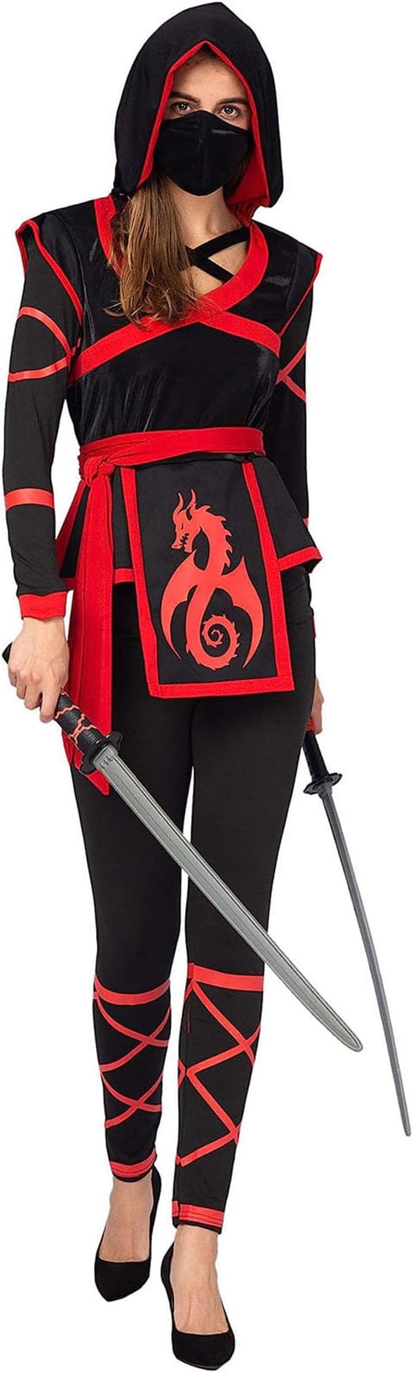 Women Halloween Dragon Ninja Costume Festivals Rave Party Role Play Romper Costume Anime Cosplay Ninja Warrior Costume Adult
