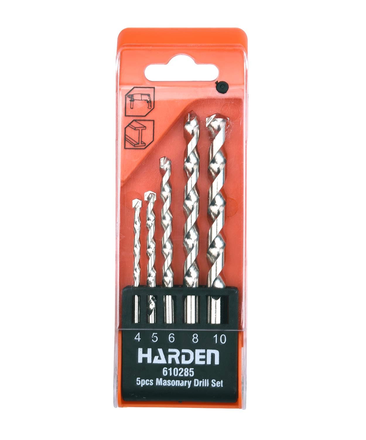Harden 5Pcs Masonry Drill Bit Set, for use in Masonry and Light Concrete - 610285 (B0C6Y93Q69) Amazon Price History, Amazon Price Tracker