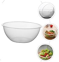 Vista 4 de Recipientes de ensalada para alimentos, vajilla de plástico, recipiente de plástico transparente, cuenco de cocina, cuenco de mezcla, cuenco