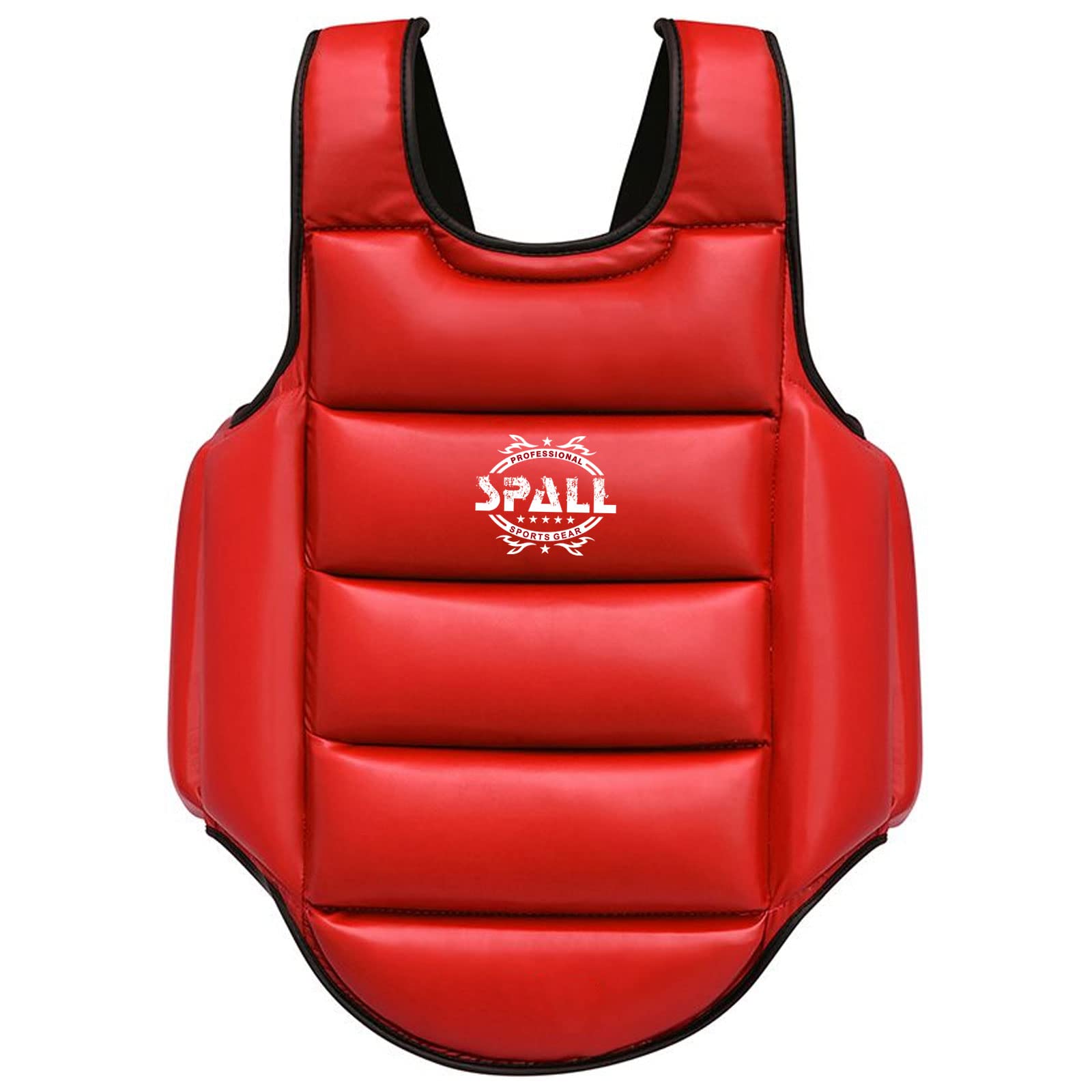 Boxing Chest Guard Solid Body Protector S M L XL 2XL Red Blue Adjustable Strike Shield for Kickboxing Taekwondo Muay Thai MMA Martial Arts Heavy Punching Training BY SPALL