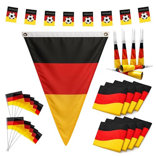 Murago Deutschland XXL Deko Fan Set 60-teilig