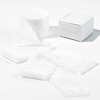 Vista 24 de MAYREEL Cinta de terciopelo negro de 2 pulgadas, cinta desgarrada a mano, borde deshilachado de seda para ramos de novia, invitaciones, libros