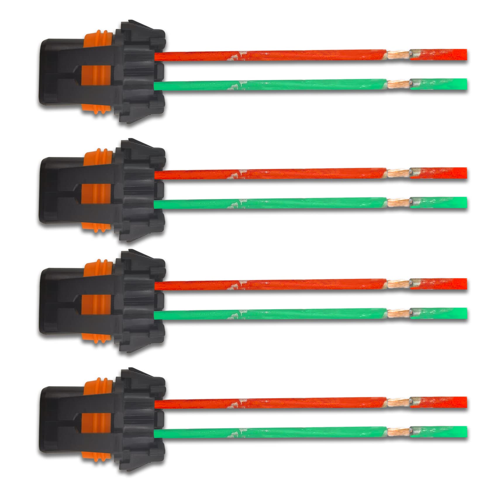 HAOBO 4PCS 9005 9006 9012 H11 H8 881 Female Adapter Wiring Harness Sockets Wire, Car Lampholder Wire for Headlights and Fog Lights, Headlamp Fog Light Harness Connector Replacement