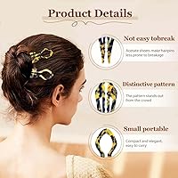 Vista 4 de Prestige Pinza de pelo para mujer, pinzas de pelo para la mayoría del cabello, elegantes pinzas de pelo para mujer para peinados, moños, giros